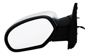 Power Mirror for Chevrolet Silverado 2007-2013 / Suburban 2007-2014, Left Driver, Non-Towing, Manual Folding, Heated, Chrome, without Memory, with Puddle Light and Signal Light, Replacement