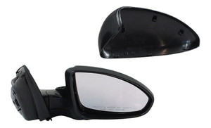 Car Mirror for Chevrolet Cruze 2011-2015 and Cruze Limited 2016 - Right Passenger Side, Power Control, Manually Folding, Non-Heated, Paintable, Replacement