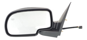 Mirror for Chevrolet Silverado/GMC Sierra 1999-2002, Left Driver Side, Non-Towing, Power-Controlled, Manual Folding, Heated, Paintable, Replacement