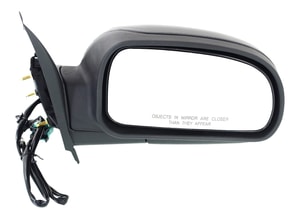 Power Mirror for Chevrolet Trailblazer 2002-2009, Right Passenger, Manual Folding, Heated, Textured, without Signal Light, Replacement