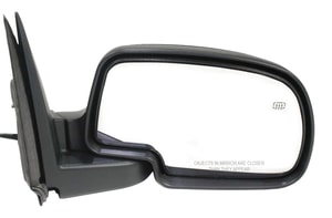 Power Mirror for Chevrolet Silverado/GMC Sierra 2003-2007, Right Passenger, Non-Towing, Manual Folding, Heated, Textured, without Memory, Puddle Light and Signal Light, Includes 2007 Classic, Replacement