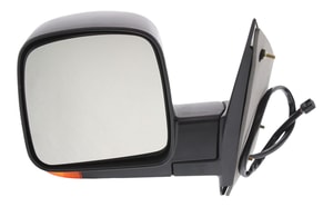 Power Mirror for 2003-2007 GM Express/Savana Van, Left Driver Side, Non-Towing, Manual Folding, Heated, Textured, Standard Type, with Signal Light, Replacement