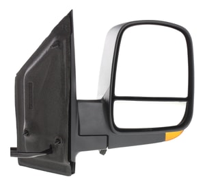Right Passenger Mirror for Express/Savana Van GMC/Chevrolet (2008-2023), Non-Towing, Power Operated, Manual Folding, Heated, Textured Finish, Standard Type, with Signal Light, Replacement