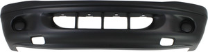 Front Bumper Cover for Dodge Dakota 2001-2003, Primed (Ready to Paint), without Fog Light Holes, Replacement