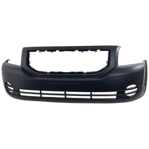 Front Bumper Cover for Dodge Caliber 2007-2012, Primed (Ready to Paint), Without Fog Light Holes, Replacement