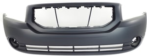 Front Bumper Cover for Dodge Caliber 2007-2012, Primed (Ready to Paint) with Fog Light Holes, Excludes SRT-4 Model, Replacement