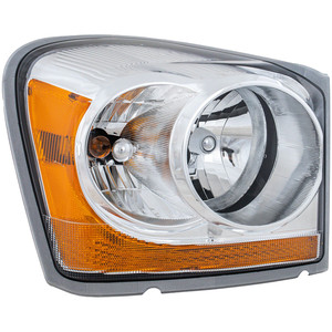 Headlight Assembly for Dodge Durango 2004-2005, Right Passenger, Halogen, Chrome Interior, Replacement