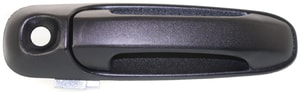 Front Exterior Door Handle for Dodge Full Size Pickup 2002-2009/Dakota 2005-2011, Left Driver, Textured Black with Keyhole, Replacement