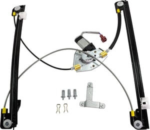 Front Window Regulator with Motor for Dodge Caravan 1996-2000, Left Driver Side, Power Glass, Replacement