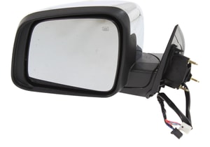 Power Mirror for 2011-2022 Dodge Durango, Left Driver, Manual Folding, Heated, Chrome, with Memory and Signal Light, without Auto Dimming and Blind Spot Detection, Replacement