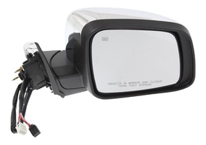 Power Mirror for Dodge Durango 2011-2022, Right Passenger, Manual Folding, Heated, Chrome, with Memory and Signal Light, without Auto Dimming and Blind Spot Detection, Replacement