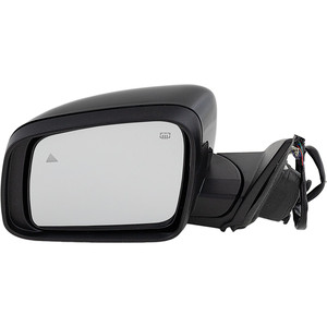 Power Mirror for Dodge Durango 2019-2022, Left Driver, Manual Folding, Heated, Paintable, with Blind Spot Detection, Replacement
