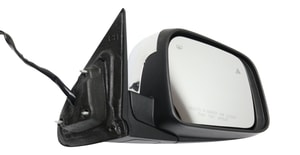 Power Side Mirror for Dodge Durango 2011-2022, Right Passenger, Manual Folding, Heated, Chrome Finish, with Blind Spot Detection, Memory Function, and Signal Light, without Auto Dimming, Replacement
