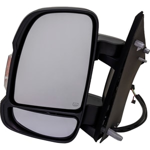 Power Non-Towing Mirror for ProMaster Van 2014-2023, Left Driver Side, Power Folding, Heated, Textured, Non-Extended, with Signal Light, Replacement