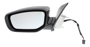 Power Mirror for Dodge Dart 2013-2015, Left Driver, Manual Folding, Non-Heated, Paintable, without Puddle and Signal Lights, Replacement