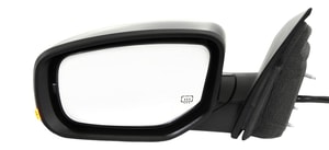 Power Mirror for Dodge Dart 2013-2015, Left Driver, Manual Folding, Heated, Paintable, with Puddle and Signal Lights, Replacement