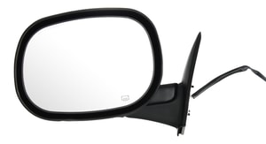 Power Heated Mirror for Dodge RAM 1500 Pickup 1998-2001, RAM 2500/3500 Pickup 1998-2002, Left Driver, Non-Towing, Manual Folding, Textured, Replacement