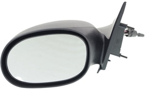 Manual Remote Mirror for Dodge Neon 2000-2005, Left Driver, Non-Folding, Non-Heated, Paintable, Replacement