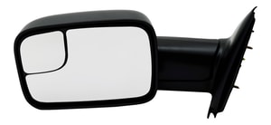 Towing Mirror for Dodge RAM 1500 Pickup (2002-2009)/RAM 2500/3500 Pickup (2003-2009), Left Driver, Manual Adjust and Folding, Non-Heated, Textured, Replacement