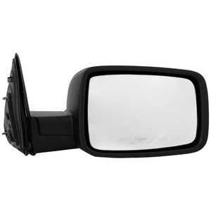 Manual Adjust Mirror for Dodge RAM 1500/2500 Pickup 2009-2012, Right Passenger, Non-Towing, Manual Folding, Non-Heated, Textured, without Memory, with Puddle and Signal Lights, Replacement