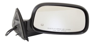 Power Mirror for Dodge Dakota 2001-2004, Right Passenger, Manual Folding, Heated, Textured, without Auto Dimming, Blind Spot Detection, Memory, and Signal Light, Replacement