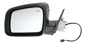 Power Mirror for Dodge Durango 2011-2018, Left Driver, Manual Folding, Heated, Paintable, without Auto Dimming, Blind Spot Detection, Memory, and Signal Light, Replacement