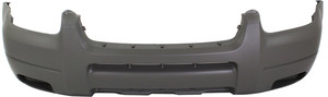 Front Bumper Cover for Ford Escape 2001-2004, Textured Titanium, without Fog Light Holes, Compatible with XLS/XLT Models (without Fender Flares), Replacement