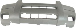Front Bumper Cover for 2001-2004 Ford Escape, Textured Titanium, with Fog Light Holes, XLS/XLT Model without Fender Flares, Replacement