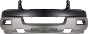 Front Bumper Cover for Ford Expedition 2003 XLT Model, Upper and Lower, Primed (Ready to Paint), Titanium, with Absorber, Replacement