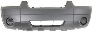 Front Bumper Cover for Ford Escape 2005-2007, Textured, without Fog Light Holes, XLS Model without Fender Flares, Replacement