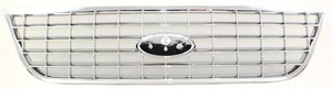 Chrome Shell and Insert Grille for 2002-2005 Ford Explorer, Suitable for Eddie Bauer, Limited, NBX, XLT, XLT Sport, XLS, XLS Sport Models, Replacement