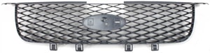 Grille Insert for Ford Freestyle 2005-2007, Dark Gray Plastic Shell and Insert, Replacement