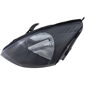 Headlight Assembly for 2003-2004 Ford Focus, Left Driver, Halogen, Gray Interior, without SVT Model, Replacement