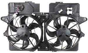 Radiator Fan Shroud Assembly for Ford Escape 2001-2004, Mazda Tribute 2001-2006, 3.0L Engine, Includes Resistor, Replacement