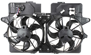 Radiator Fan Shroud Assembly for Ford Escape 2001-2004, Mazda Tribute 2001-2006, 3.0L Engine, Includes Resistor, Replacement