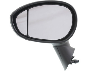 Power Mirror for FIAT 500 Hatchback 2012-2018, Left Driver, Manual Folding, Heated, Chrome, Type 1, Replacement