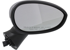 Power Heated Chrome Mirror for FIAT 500 Hatchback 2012-2018, Right Passenger, Manual Folding, Type 1, with Temperature Sensor, Replacement