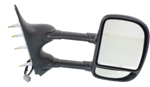 Towing Mirror for Ford Econoline Van 2009-2014, Right Passenger Side, Power, Manual Folding, Non-Heated, Textured, Without Auto-Dimming, BSD, Memory, and Signal Light, Replacement