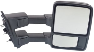 Towing Mirror for Ford F-Series Super Duty 2008-2012, Right Passenger, Manual Adjust and Folding, Non-Heated, Textured, without Memory and Signal Light, Replacement