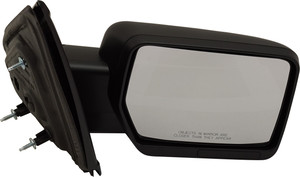 Manual Adjust Mirror for 2009-2010 Ford F-150 Right Passenger, Non-Towing, Manual Folding, Non-Heated, Textured, w/o Auto Dimming, Blind Spot Detection, Memory, and Signal Light, Replacement
