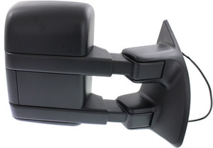 Towing Mirror for Ford F-Series Super Duty 2011-2012, Right Passenger, Manual Adjust & Folding, Non-Heated, Textured, Sensor, Replacement