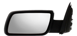 Power Mirror for Ford Flex 2009-2012, Left Driver Side, Manual Folding, Heated, Chrome Finish, with Memory and Puddle Light, Replacement