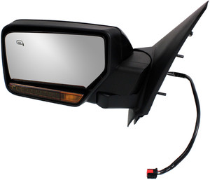 Power Mirror for Ford Expedition/Lincoln Navigator 2009-2010, Left Driver, Non-Towing, Power Folding, Heated, Paintable, with In-housing Signal Light and Memory, without Auto Dimming and Blind Spot Detection, Replacement