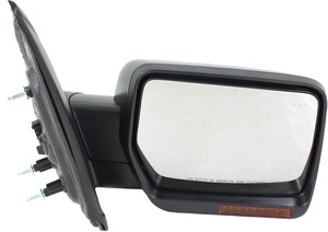 Power Mirror for Ford F-150 2009-2010, Right Passenger, Non-Towing, Manual Folding, Heated, Paintable, with In-Housing Signal Light and Memory, without Auto Dimming and Blind Spot Detection, Replacement