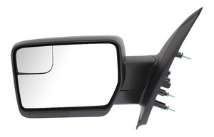 Power Mirror for Ford F-150 2011-2014, Left Driver, Non-Towing, Manual Folding, Non-Heated, Paintable, with Blind Spot Glass, without Memory, Puddle and Signal Light, Replacement