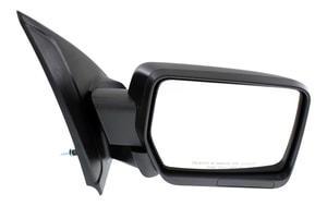 Right Passenger Mirror for Ford F-150 2011-2014, Non-Towing, Power Adjustable, Manual Folding, Non-Heated, Ready for Painting, without Blind Spot Feature, with Memory, Puddle Light, and Signal Light, Replacement