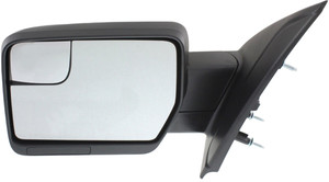 Power Mirror for Ford F-150 2011-2014, Left Driver, Non-Towing, Manual Folding, Non-Heated, Textured, with Blind Spot Glass, without Memory, Puddle Light and Signal Light (Excludes SVT Raptor Model), Replacement