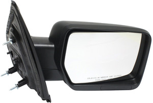 Mirror for Ford F-150 2011-2014, Right Passenger Side, Non-Towing, Power-Operated, Manual Folding, Non-Heated, Textured, without Blind Spot Feature, Memory, Puddle Light, Signal Light (Excludes SVT Raptor Model), Replacement