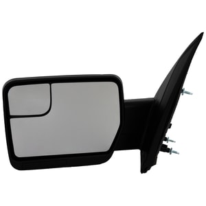 Standard Textured Manual Adjust Manual Folding Non-Heated Mirror for Ford F-150 (2011-2014) Left Driver Side, Non-Towing, w/o Blind Spot Feature, Replacement