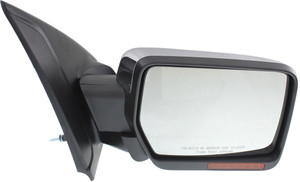 Power Folding Mirror for Ford F-150 2011-2014, Right Passenger Side, Non-Towing, Heated, Chrome, with Memory, Puddle Light and Signal Light, Without Blind Spot Feature, Replacement